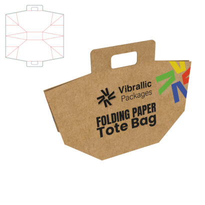 Folding tote paper bag