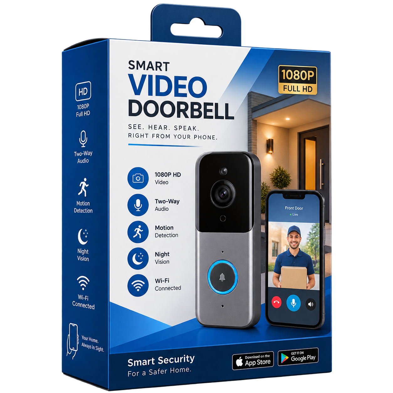 Door Bell Packaging Box With Hanger