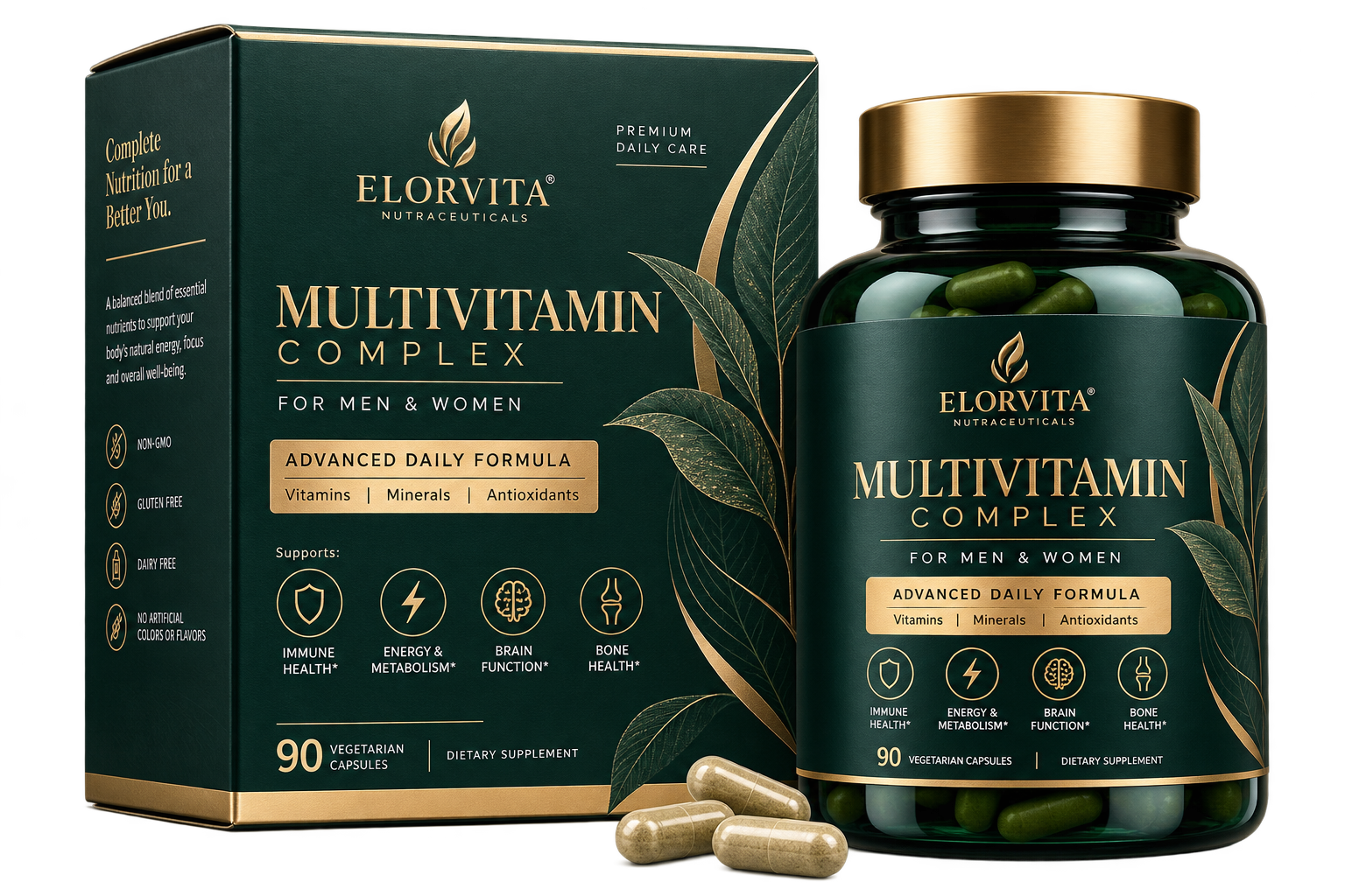Vitamins Box Packaging {Nutraceutical}